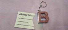 Load image into Gallery viewer, Pre Made Resin Letter B Keyrings
