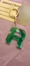 Load image into Gallery viewer, Pre made Resin Letter R Keyrings
